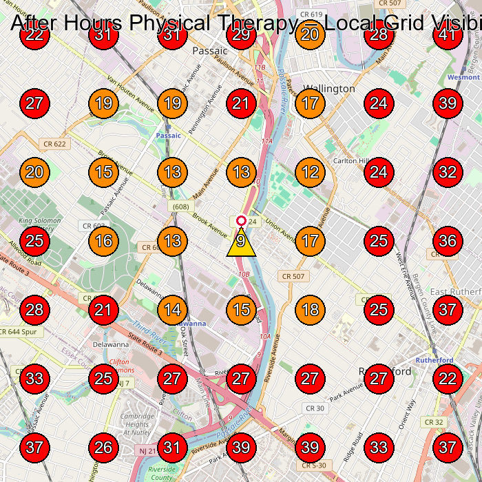 After Hours Physical Therapy GeoGrid visibility map for Physical Therapist in Montclair